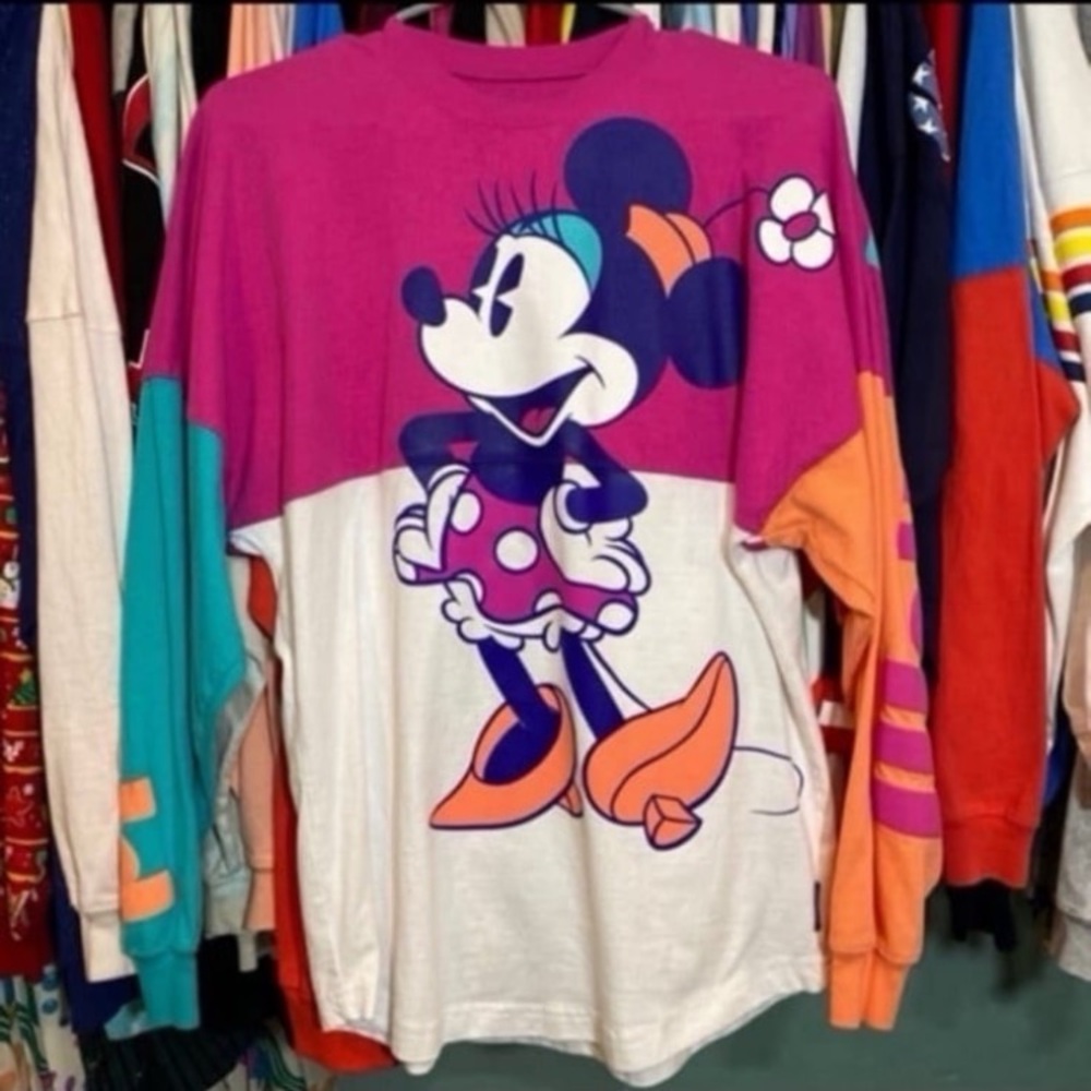 Disney parks Minnie Mouse retro color block wdw spirit jersey XS